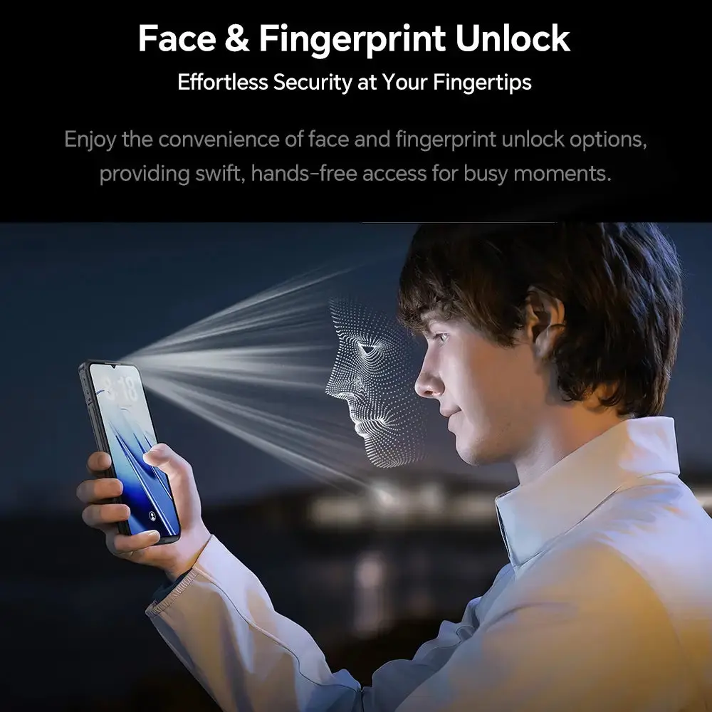 oukitel wp52 face id, amprenta 
