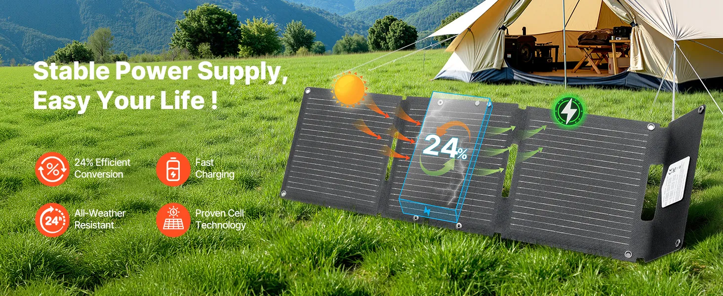 PANOU SOLAR PORTABIL, CORT, CAMPING, PESCUIT 