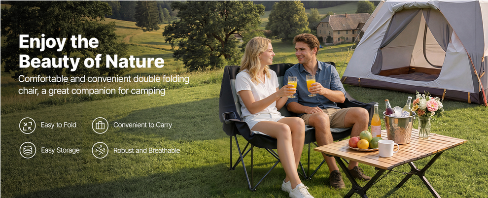 SCAUN CAMPING DUBLU, CANAPEA CAMPING 