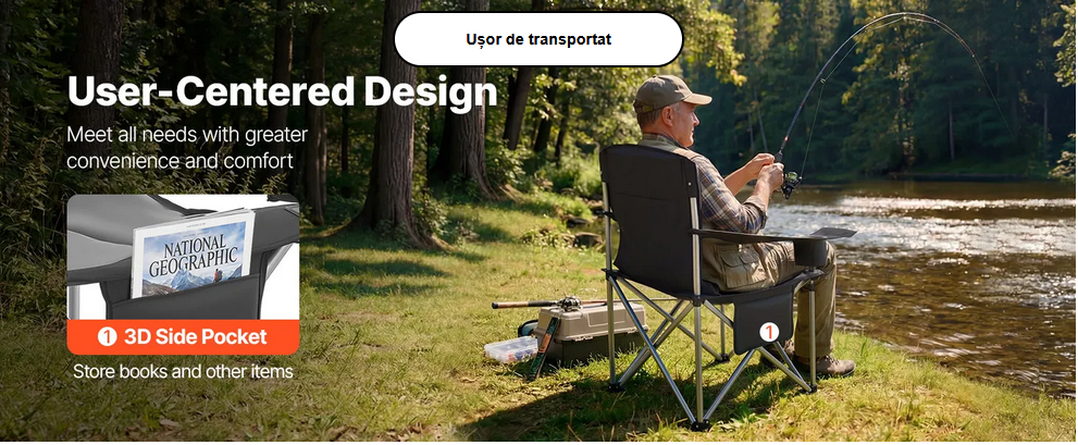 scaun pescuit, rezistent si confortabil 