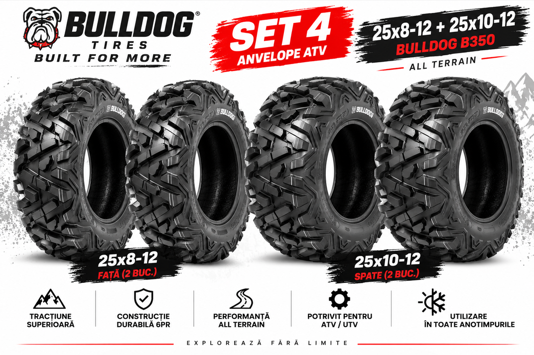 set 4 anvelope 25x8r12 si 25x10r12