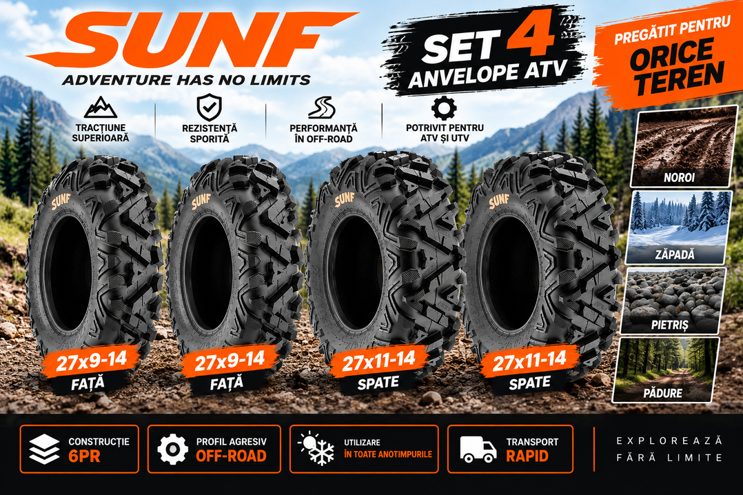 set 4 anvelope 27x9r14 si 27x11r14