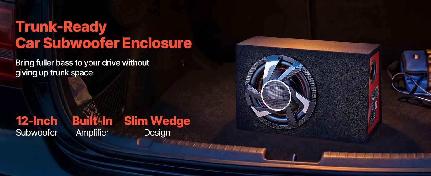 subwoofer auto cu amplificator incorporat 