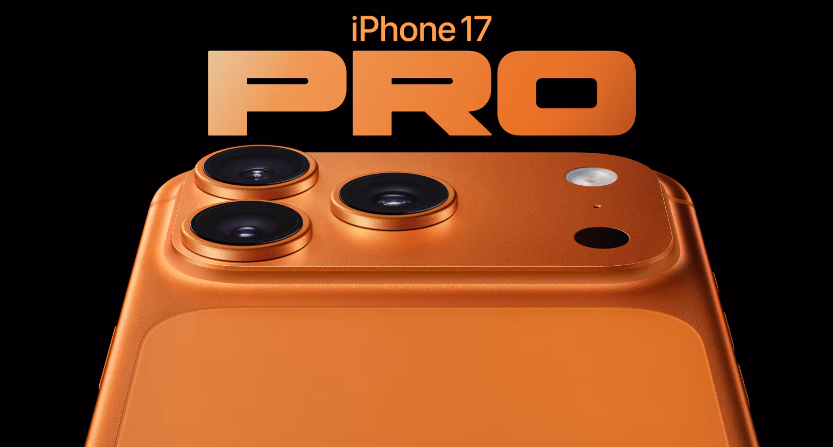 telefon iphone 17 pro max , vedere din fata