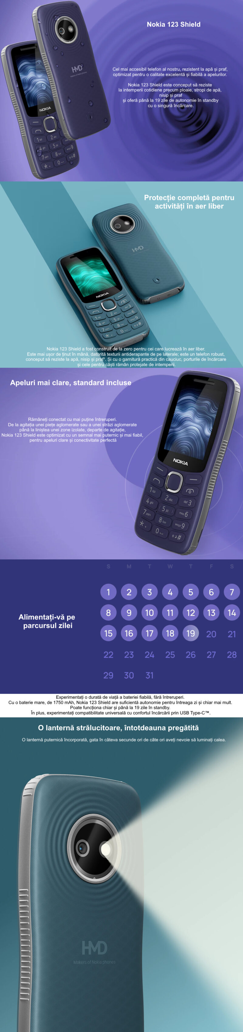 Telefon mobil Dual SIM Nokia 123 Shield, Green