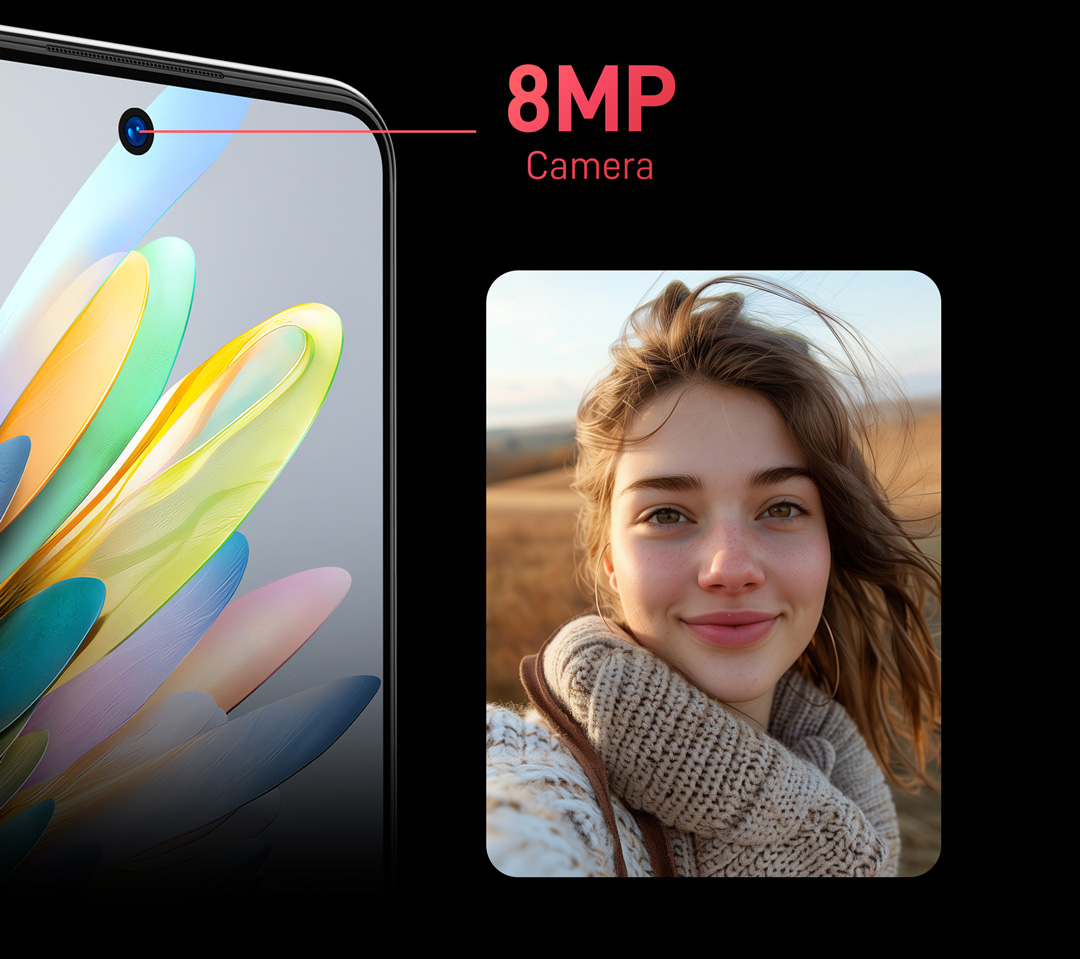 zte a75, camera selfie