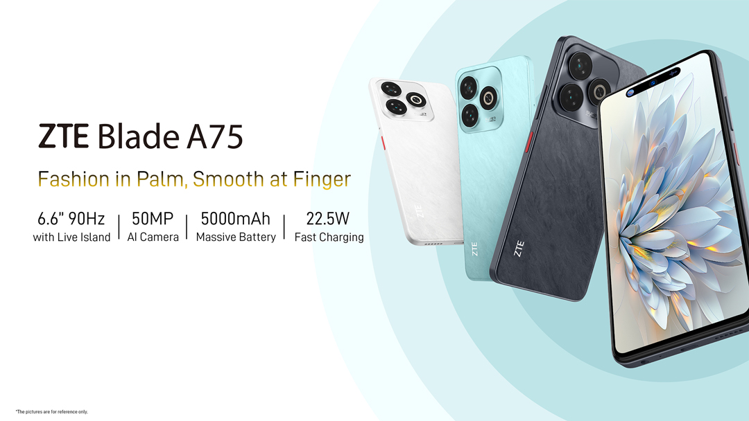 ZTE Blade A75 128GB 4GB RAM verde – vedere frontală