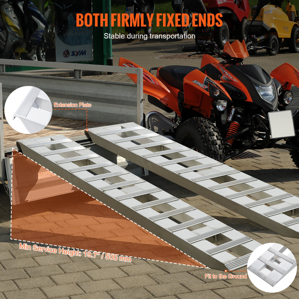 Rampe aluminiu atv offroad remorca, 2700kg,1.83metri lungime, 11kg greutate proprie [7]
