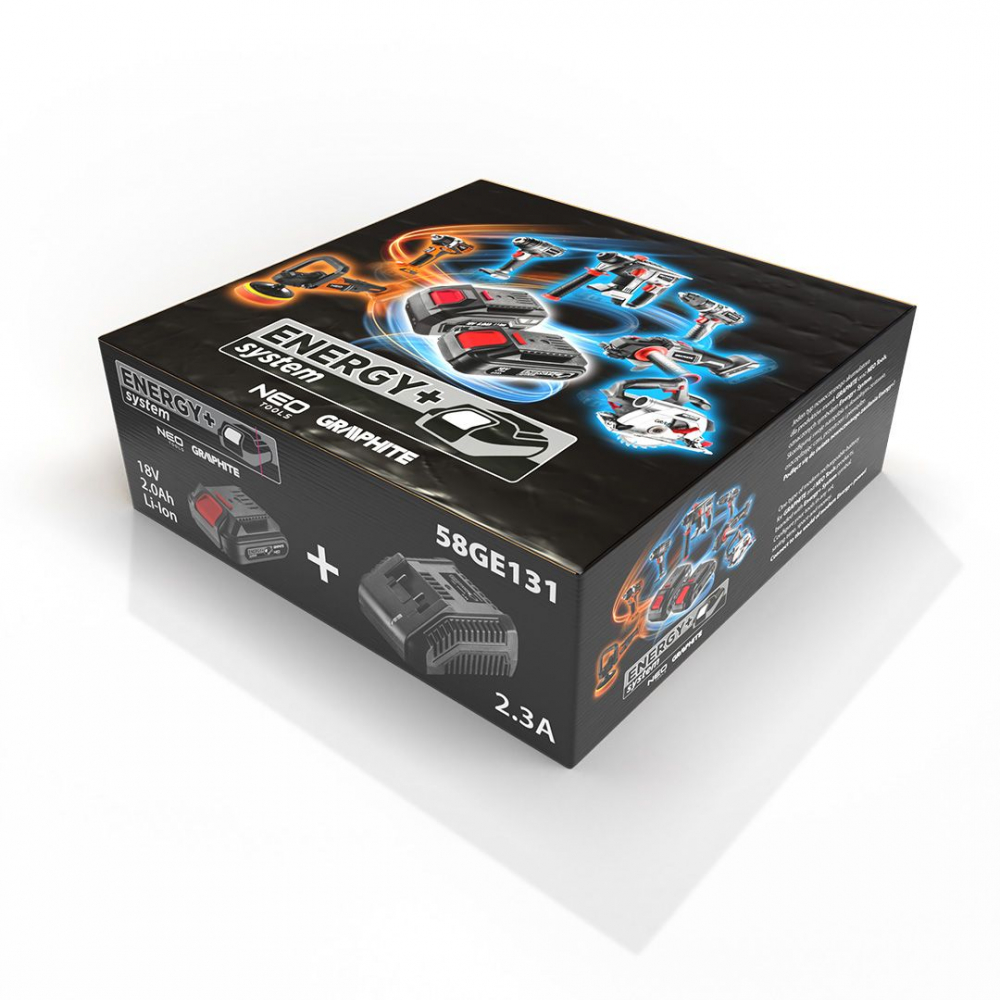 Set Acumulator 2Ah cu Incarcator GRAPHITE [3]