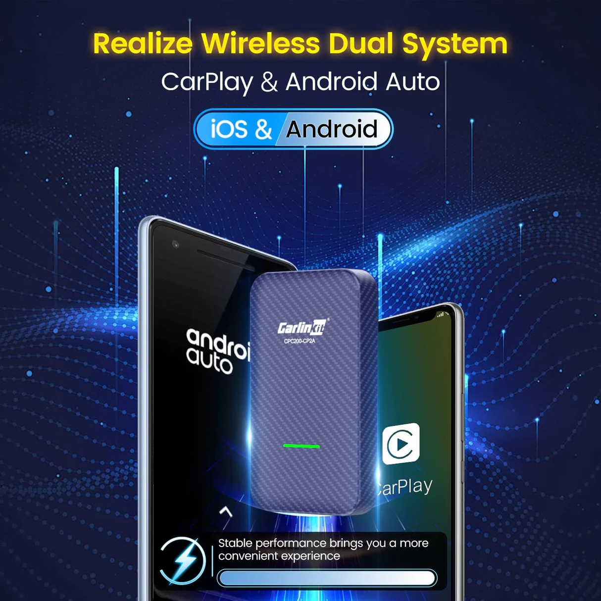 Adaptor wireless CarPlay iphone, Carlinkit CP2A/ Adaptor Carplay, Android auto wireless [7]