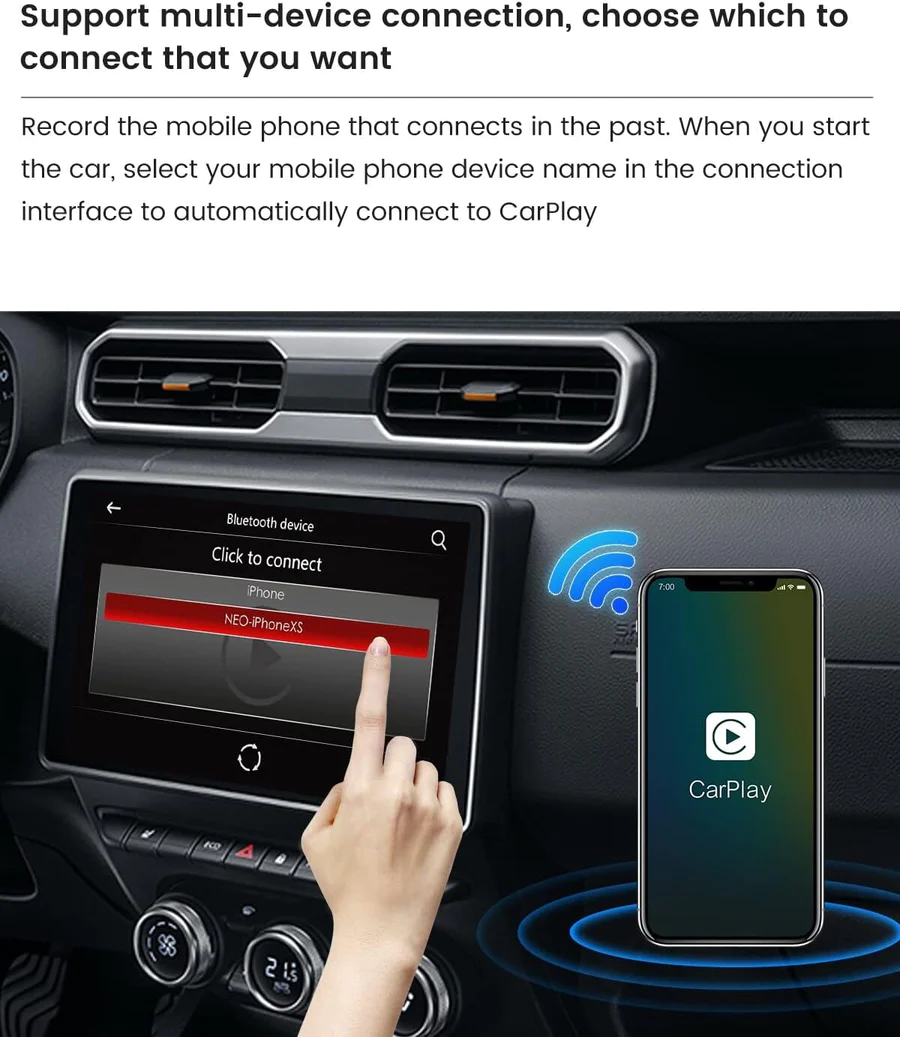 Adaptor wireless CarPlay iphone, Carlinkit CP2A/ Adaptor Carplay, Android auto wireless [6]