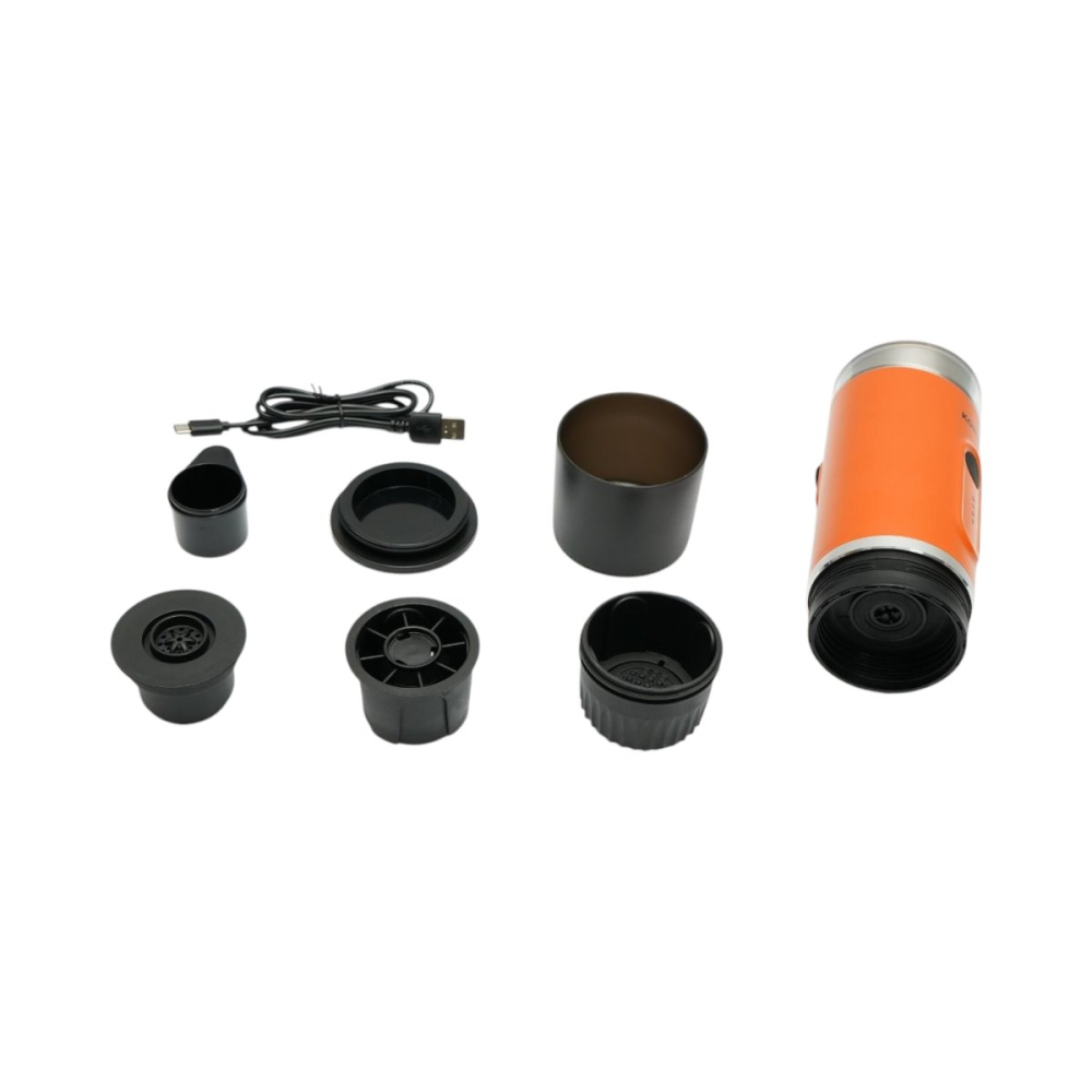 Aparat de cafea portabil 3 în 1 cu  acumulator 9000mAh, 12V, 140W, incalzire apa, presiune 15 bar, rezervor apa 90ml, cafea macinata, capsule Nespresso [8]