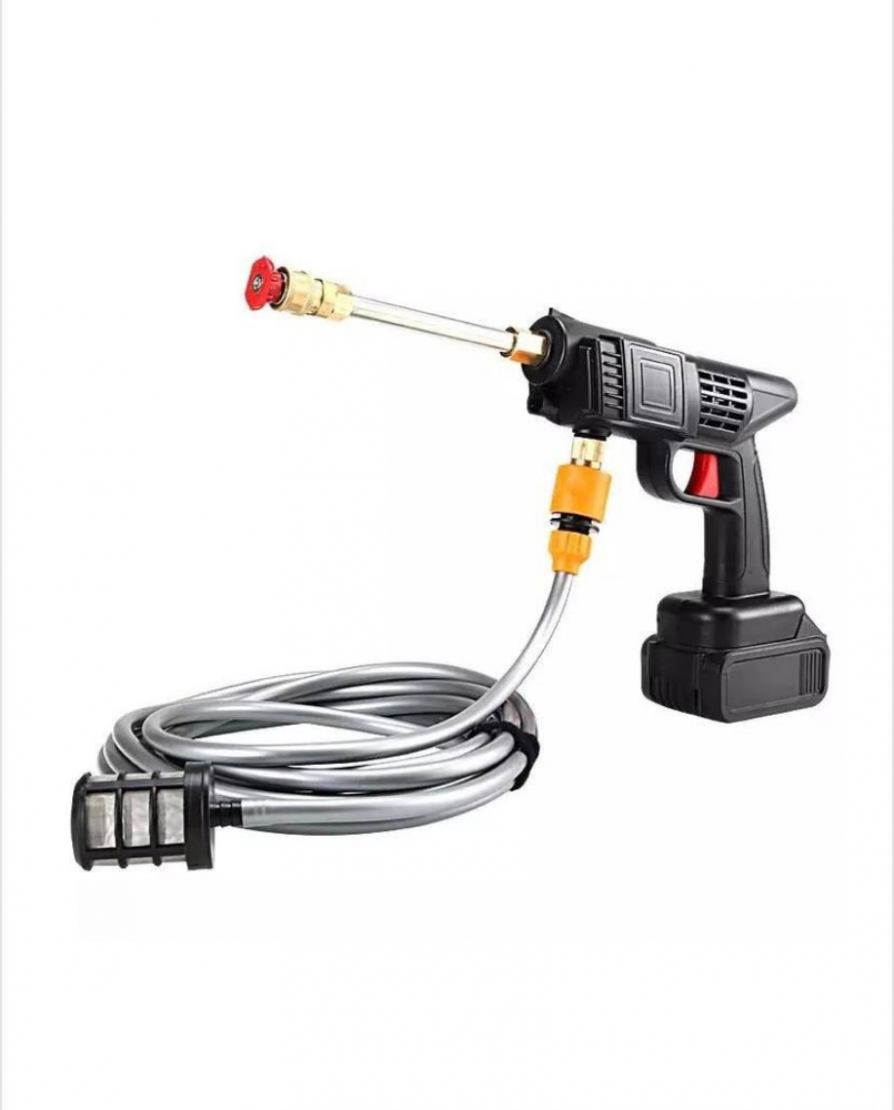 Aparat de spalat cu presiune tip Pistol, Portabil cu 2 baterii 48V, Putere 500W, 8L/Min, Negru [3]