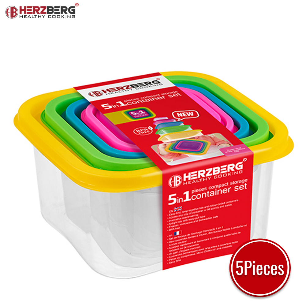 Set 5 Caserole pentru cuptor cu microunde si congelator [2]