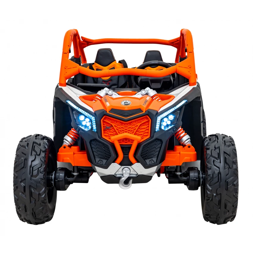 Buggy electric copii 24V 800W 2 locuri portocaliu cu telecomanda parentala si suspensie [9]