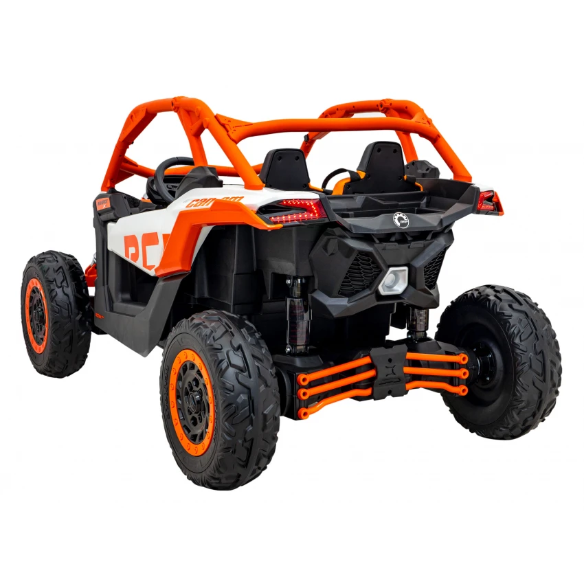 Buggy electric copii 24V 800W 2 locuri portocaliu cu telecomanda parentala si suspensie [7]