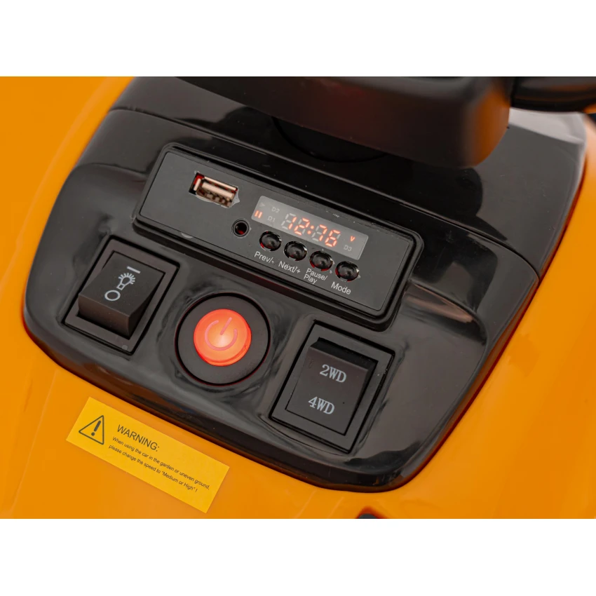 ATV electric copii McLaren MCL35 portocaliu 12V cu telecomandă și roți EVA [3]