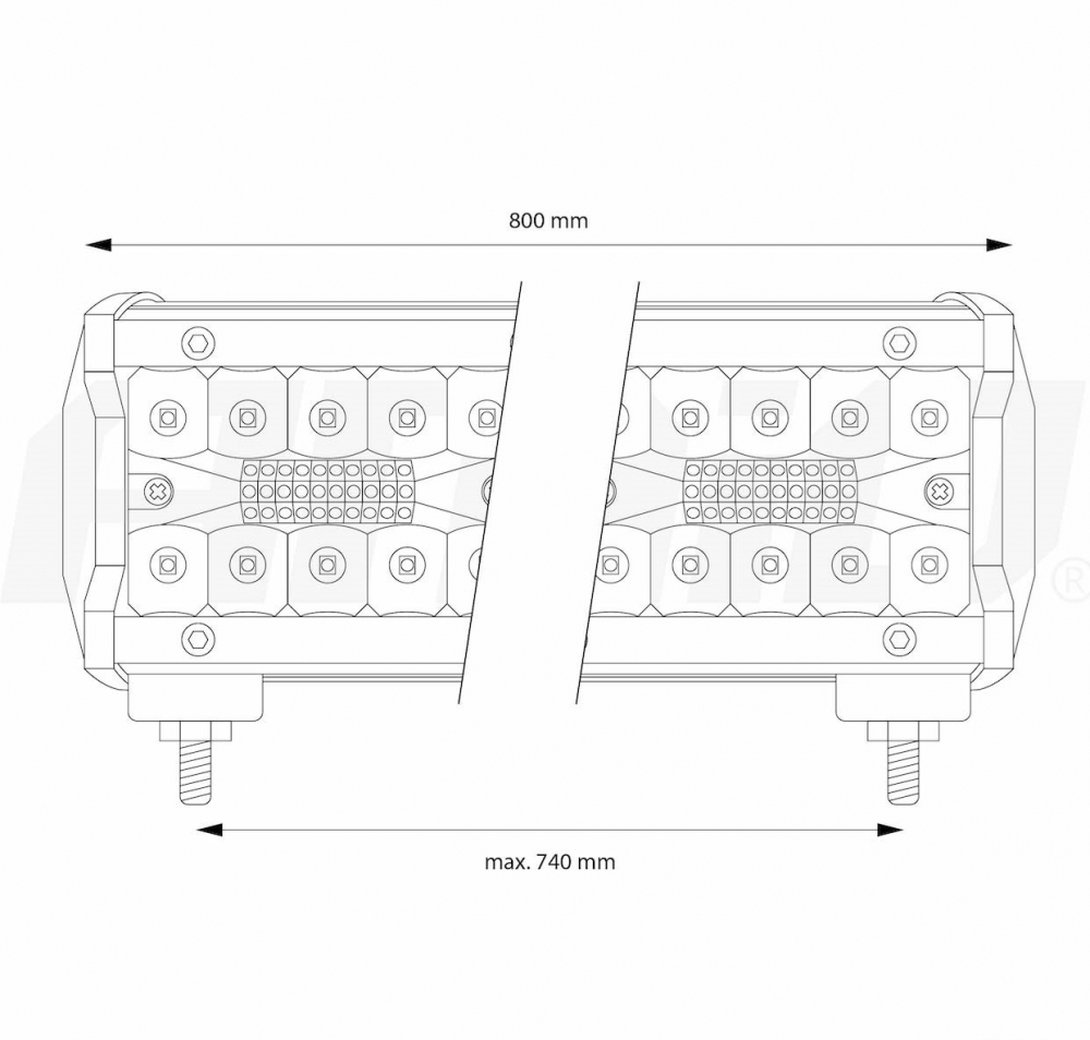 Bara Led, Ledbar, Proiector Led Offroad 66000lm, Lungime 80cm, 600w, , 9-36V , 220led-uri [3]