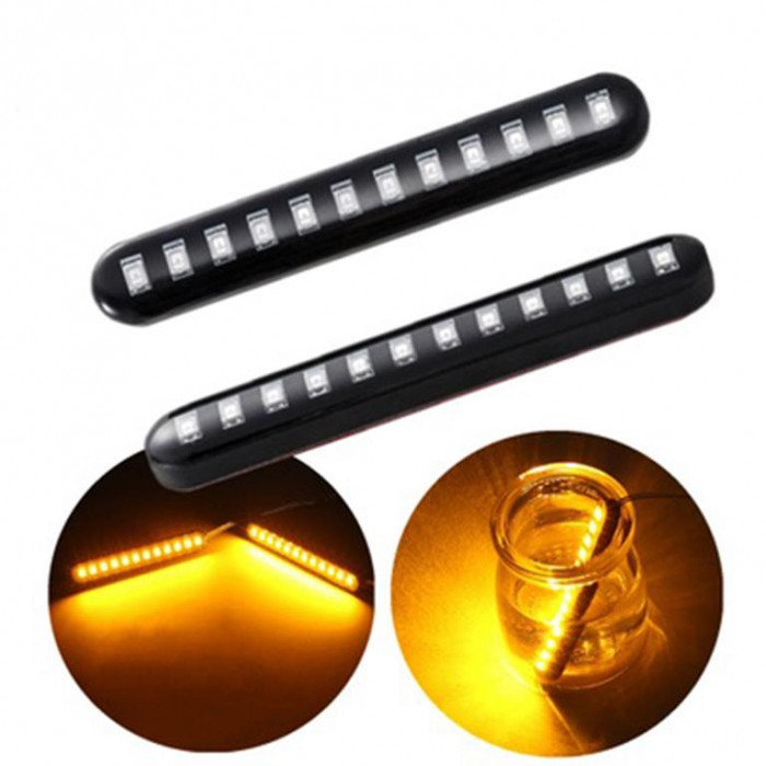Bec Led Banda semnalizare autoadeziva cu bec frana, Can Am Semnalizari atv / canam / polaris / cfmoto  2 bucati [2]