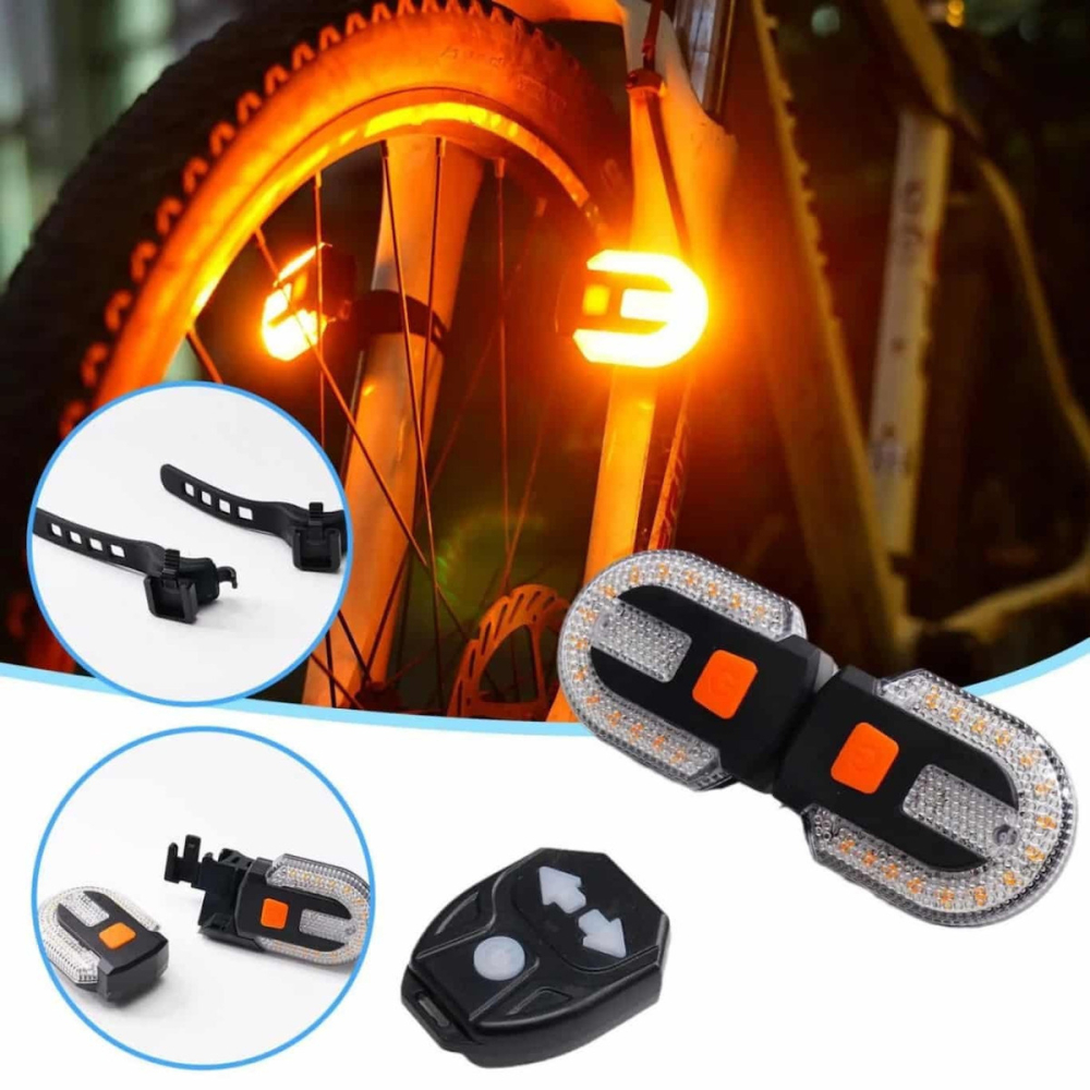 Bec stop bicicleta cu semnalizare, incarcare usb, universal , fara fire [2]
