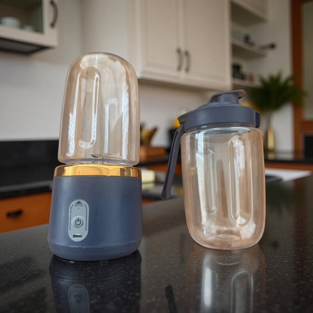 Blender portabil 400ml VK534 cu 2 căni – ideal pentru sală și camping [2]