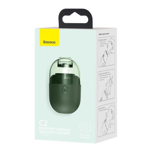 Mini Apirator auto / aspirator birou Baseus C2 mini Desktop Capsule Vacuum Cleaner (Dry Battery) green [8]