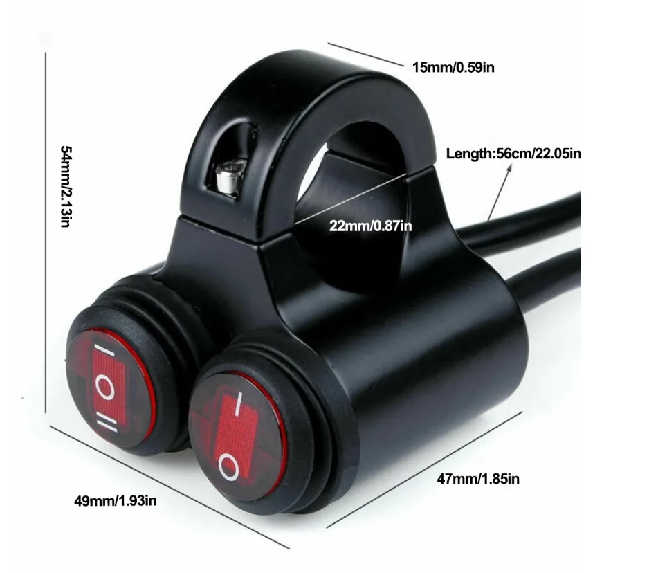 Buton atv dublu prindere ghidon, on off Polaris, Can Am, Canam cfmoto, prindere pe ghidon, buton atv prindere pe ghidon, [2]