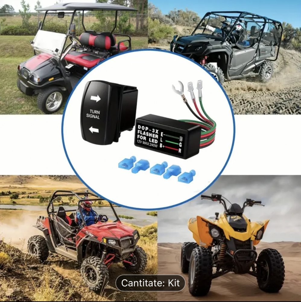 Buton semnalizare cu Releu, Polaris, Canam, Can Am, Cf Moto BUTON SEMNALIZARE UTV ATV [6]