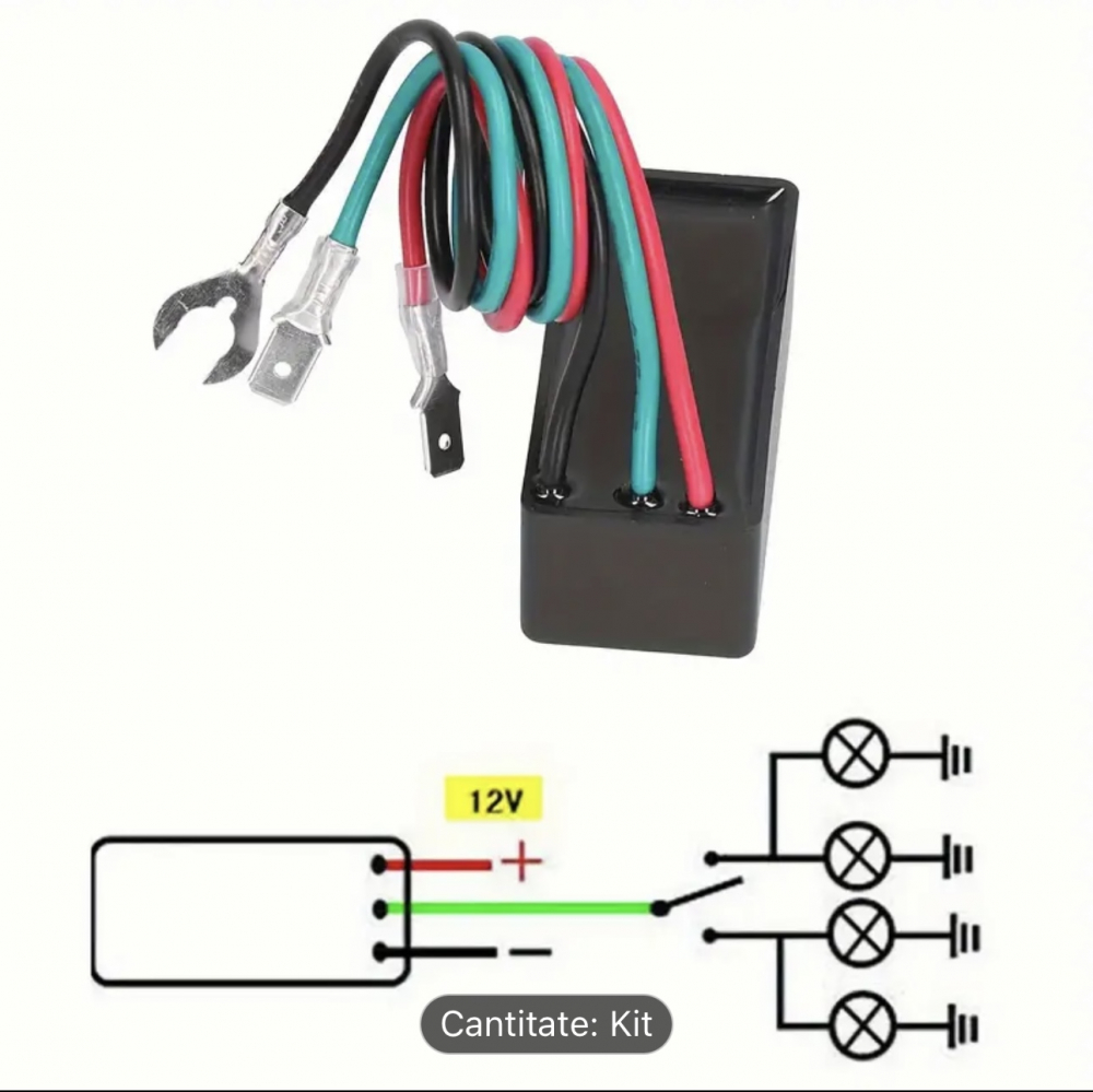 Buton semnalizare cu Releu, Polaris, Canam, Can Am, Cf Moto BUTON SEMNALIZARE UTV ATV [5]