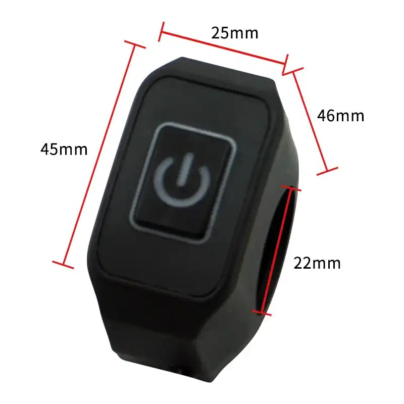 Buton  on off ATV Polaris, Can Am, Canam cfmoto, prindere pe ghidon. Rosu [6]