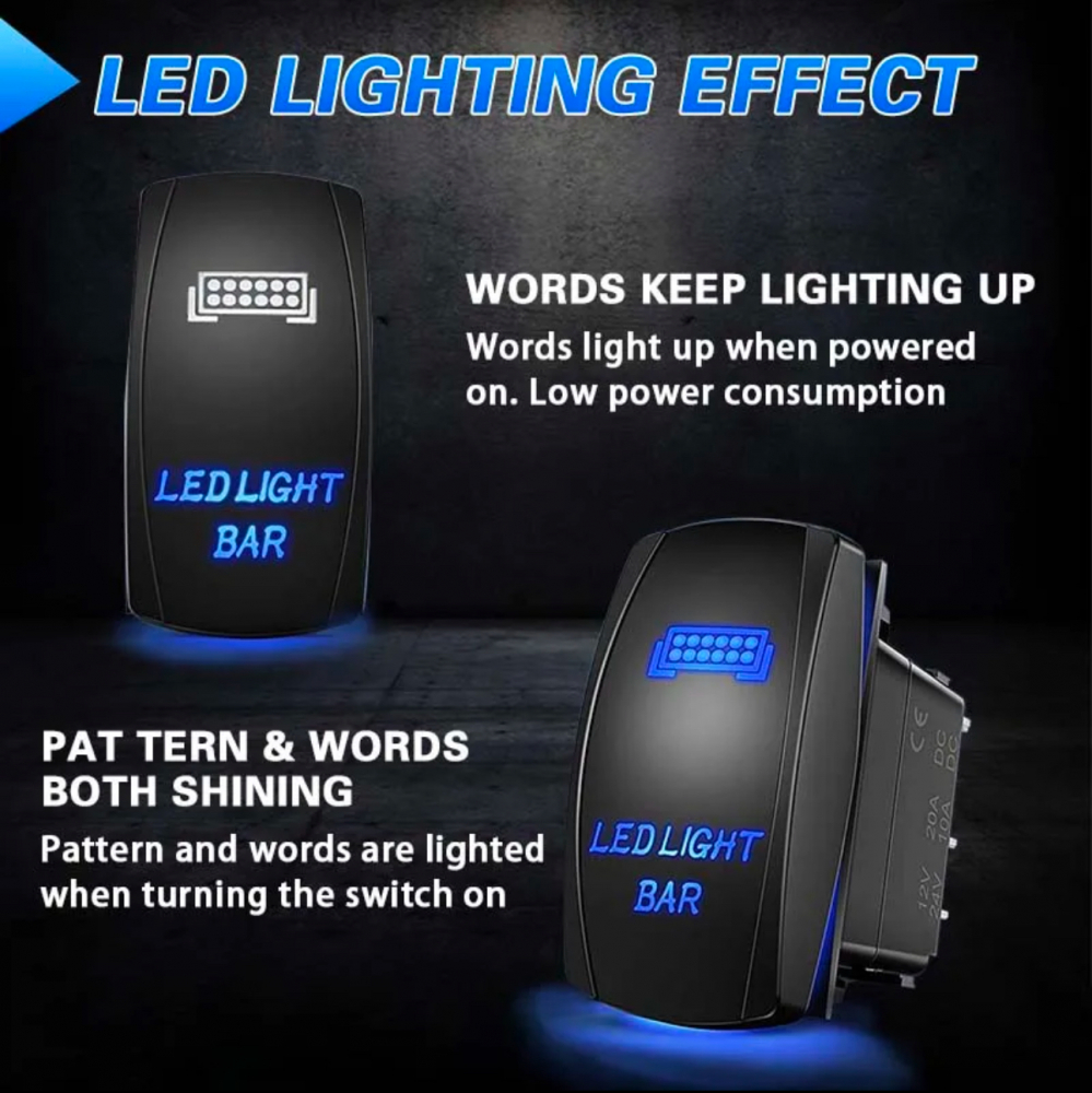 Cablaj Led bar Proiectoare Led cu buton Rocket Swich, 12v, pentru atv, utv, Polaris/can am/ Cf Moto/ Segway [5]
