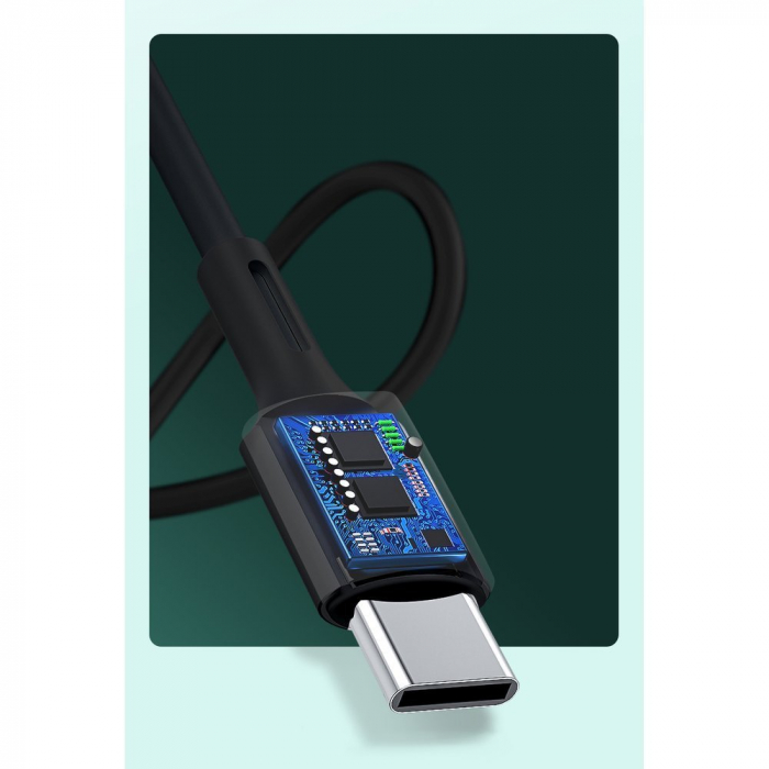 Cablu date iPhone 1m Lighting Cable  YouPin series cable USB - Lightning 3A Power Delivery 1m black [3]