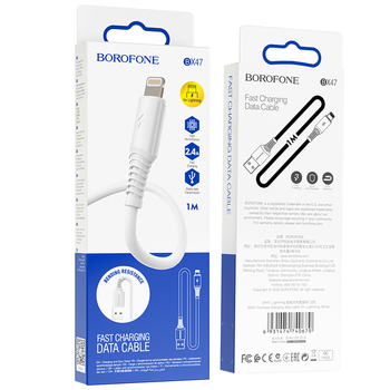 Cablu date iPhone , BX22 Coolway Borofone ALB 2.4A 1metru [2]