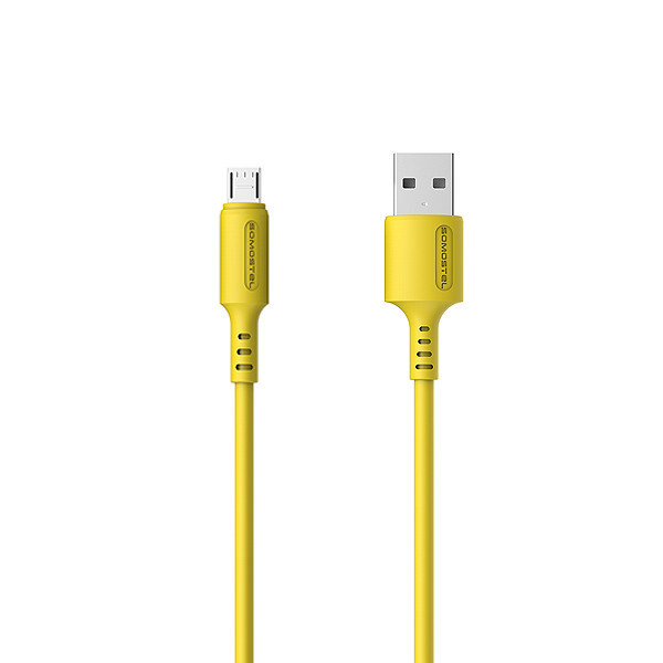 Cablu date Micro USB  3.1A 30W 1.2m Quick Charge QC3.0 Yellow SMS-BP06 [2]