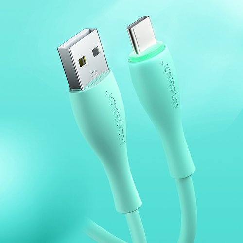 Cablu date USB C Type C Joyroom alb  2,4A 1,2 m Liquid Silicone [5]