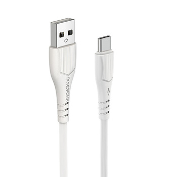 Cablu date Type C Borofone BX37 Wieldy USB Type C usb c , 3A 1metru Alb [1]