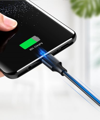 Cablu date USB Type C, Ugreen 0.5metri,  2A Negru [3]