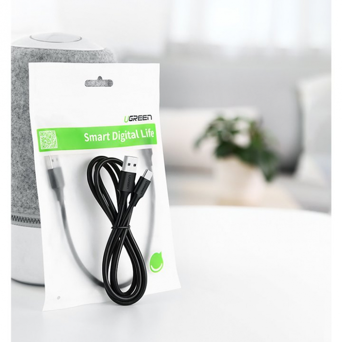 Cablu date USB Type C, Ugreen 0.5metri,  2A Negru [6]