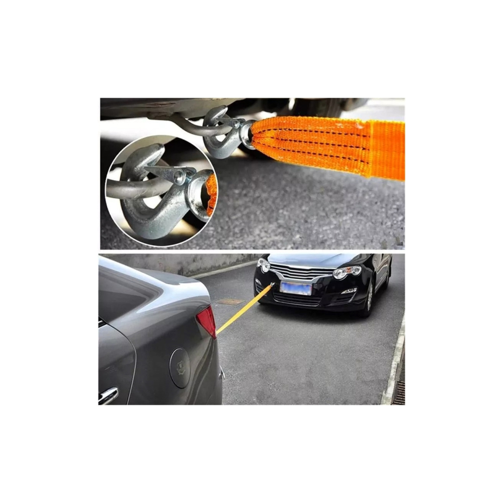 Cablu sintetic , cablu tractare Curea de remorcare, chinga, 4.5m  4,5t / sufa troliu /Can Am/canam/ Polaris/ segway /cf moto [2]