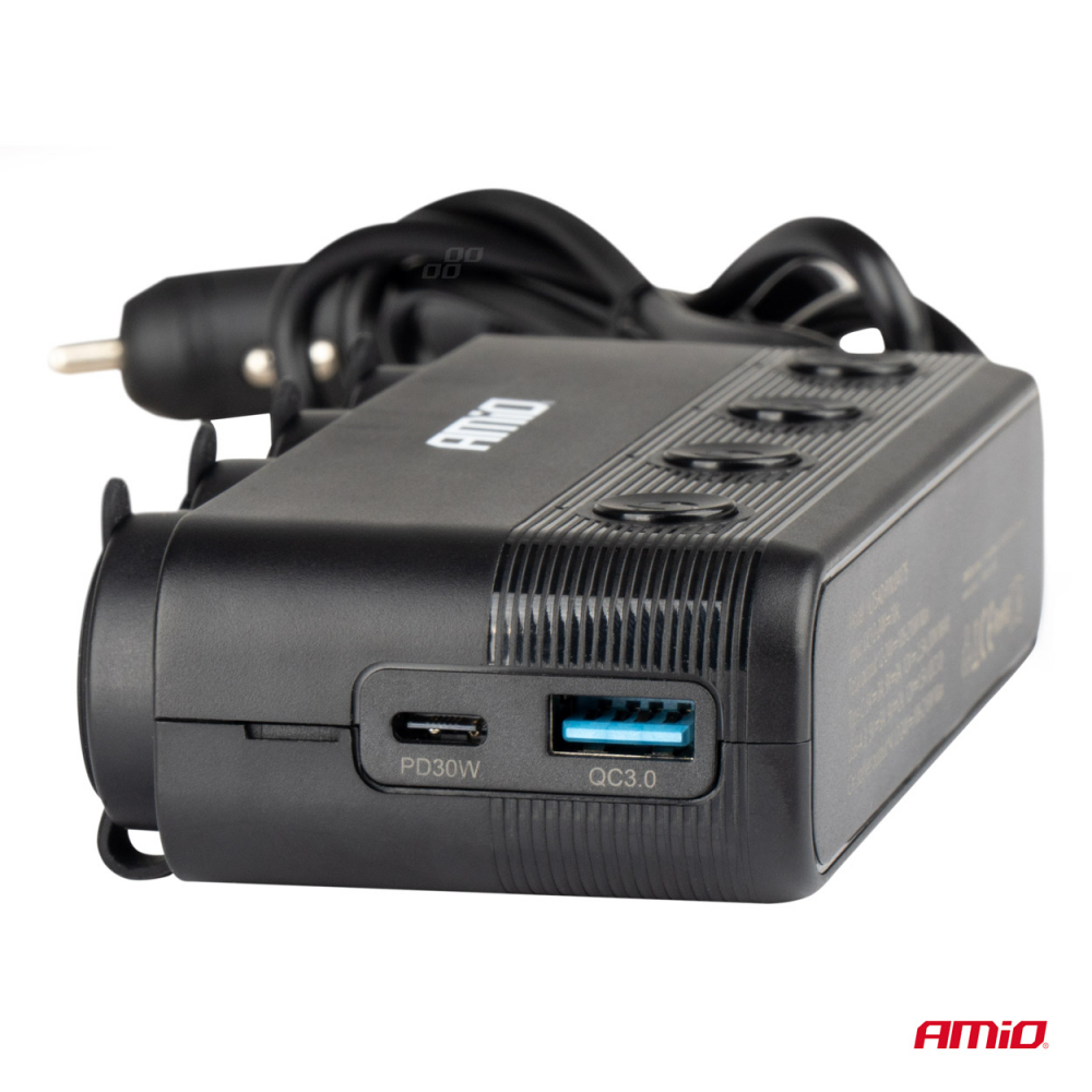 Multiplicator priza Auto Quadruple Extension Socket PD30W QC3.0 12/24V max 216W, maverick, rzr, [3]