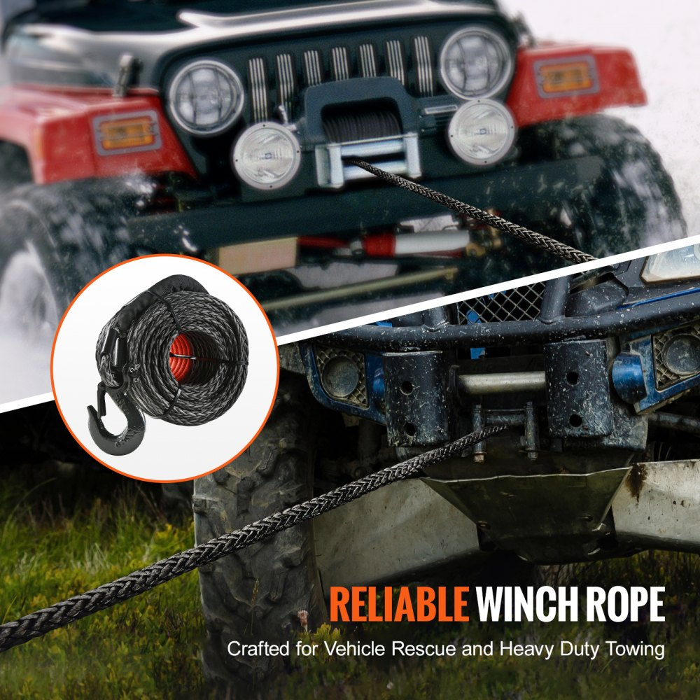Cablu Troliu sintetic , Cablu sintetic pentru troliu atv 5 mm 3.8 tone, 15.4metri , / sufa troliu /Can Am/canam/ Polaris/ segway /cf moto [2]