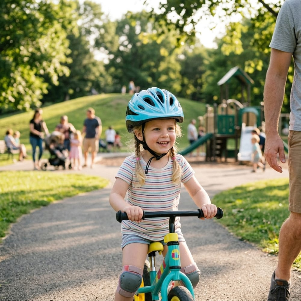 Cască Bicicletă Copii Trusty Albastră 46-55 cm Reglabilă [4]