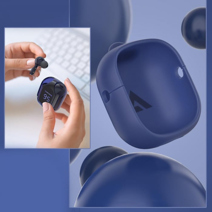 Casca Bluethoot Acefast in-ear wireless headphones TWS Bluetooth blue [5]