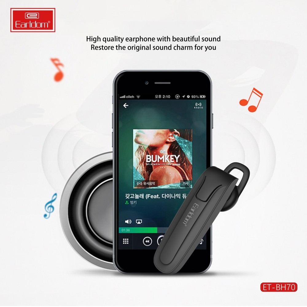 Casca Bluetooth Earldom ET-BH70 negru – autonomie 4-5h, Bluetooth 5.3, standby 140h [3]