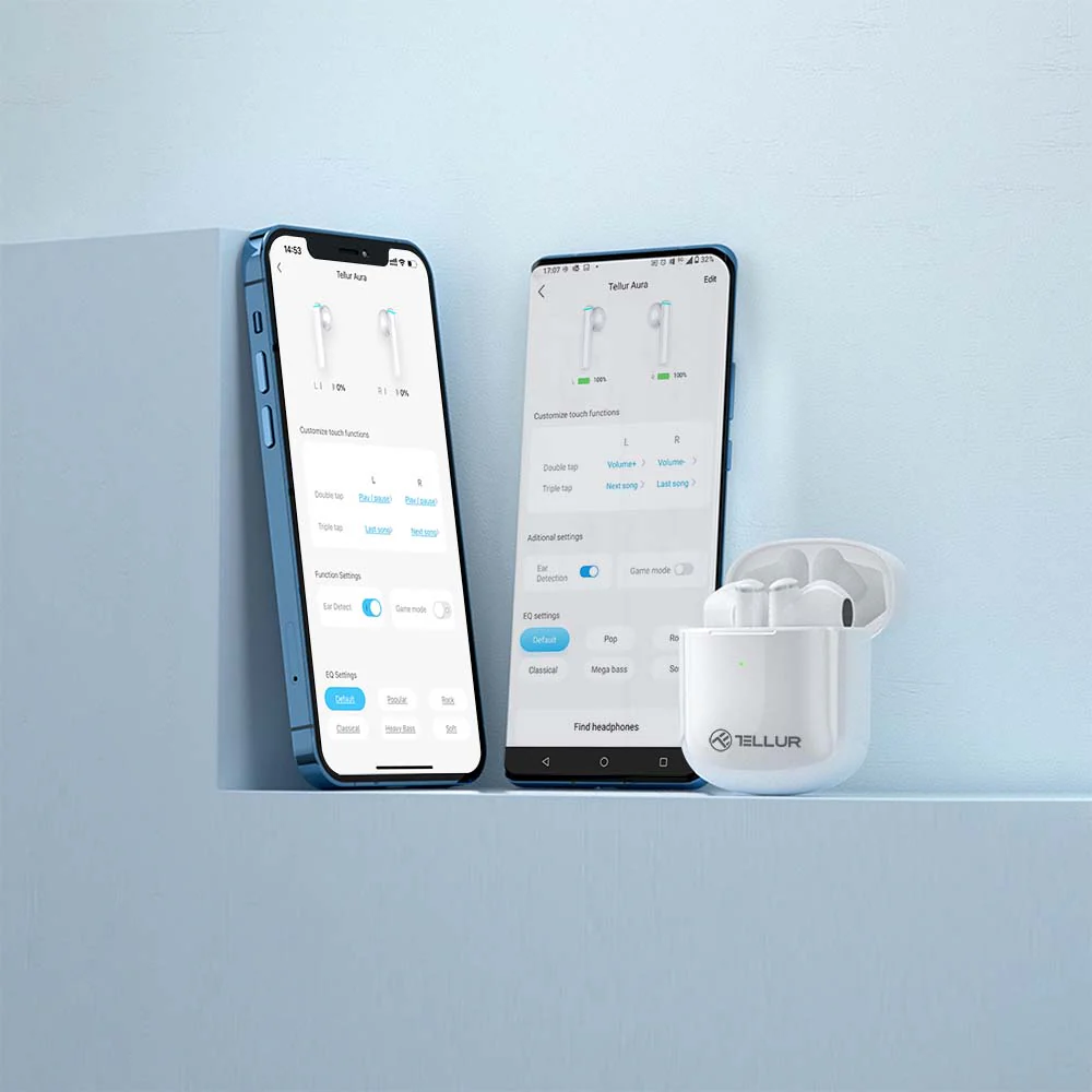 Casca Bluetooth Tellur Aura, white, Casti bluethoot [6]