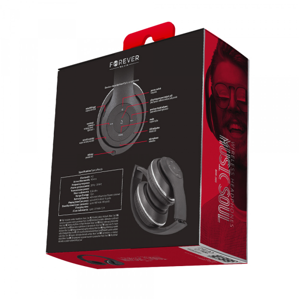 Casca Bluetooth Forever Music Soul BHS-300 black [2]