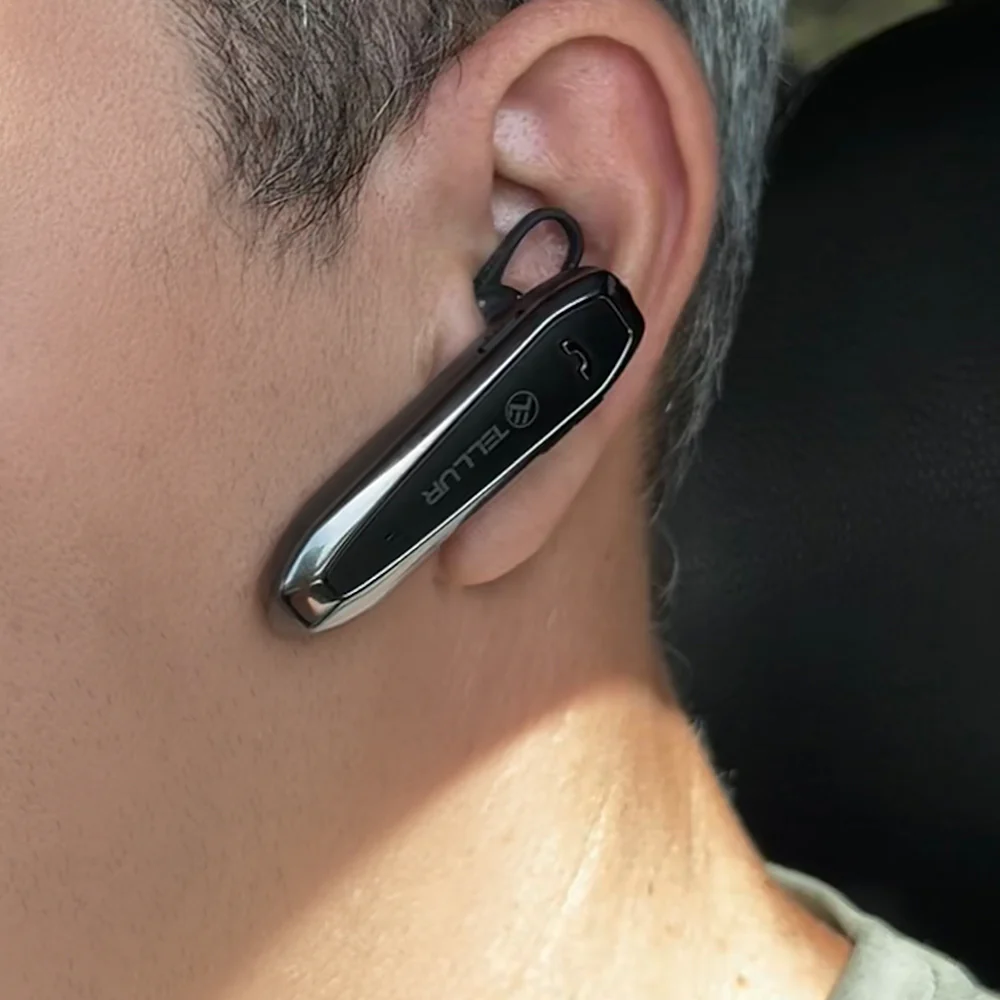 Casca Bluetooth Tellur Vox 100, pana la 22 ore timp de vorbire, conectare simultana la 2 dispozitive, compatibila IOS/Android, microfon omnidirectional cu functie de reducere a zgomotului, Negru [2]