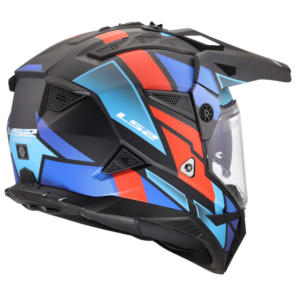 Cască Moto Adventure LS2 MX702 Pioneer II Block Black Red Blue ECE 22.06 [5]