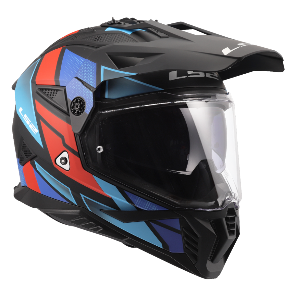 Cască Moto Adventure LS2 MX702 Pioneer II Block Black Red Blue ECE 22.06 [2]