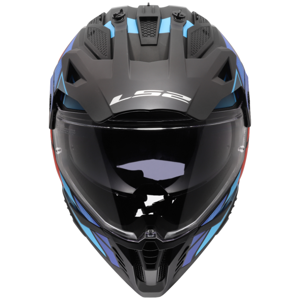 Cască Moto Adventure LS2 MX702 Pioneer II Block Black Red Blue ECE 22.06 [3]